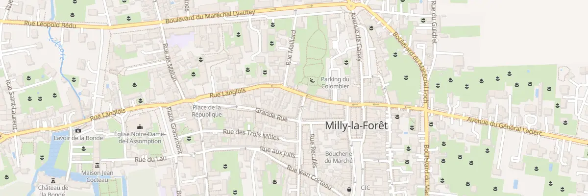 Plan du 2 Rue St Jacques à Milly-la-Forêt