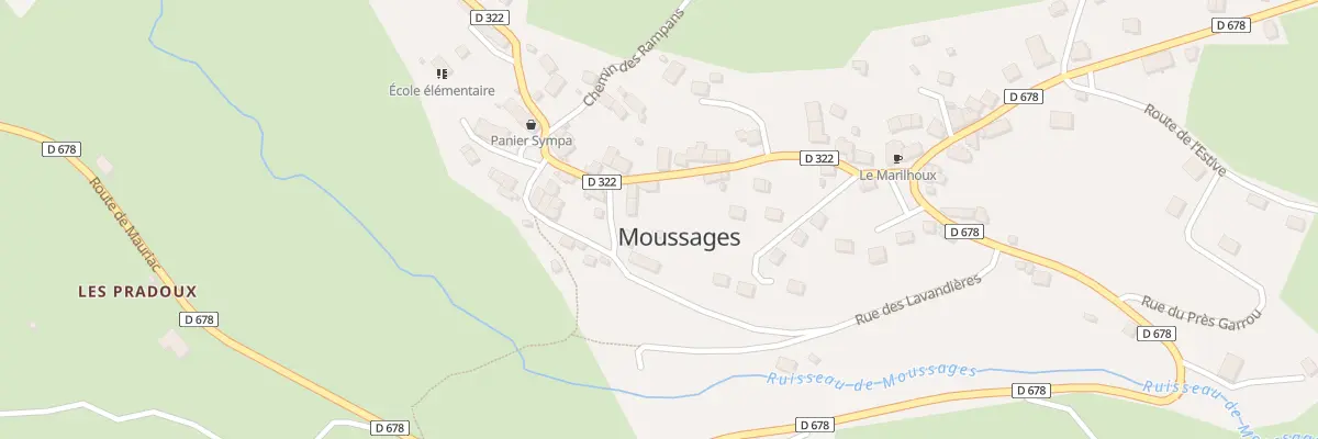 Plan du 6021 Le Bourg à Moussages