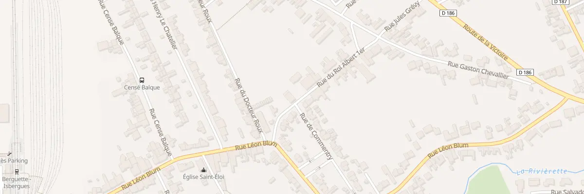 Plan du 8 Rue Albert 1er à Isbergues