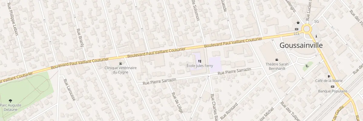 Plan du 58 Bd P Vaillant Couturier à Goussainville