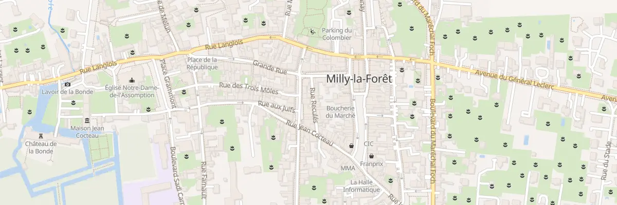Plan du 13 Rue St Jacques à Milly-la-Forêt
