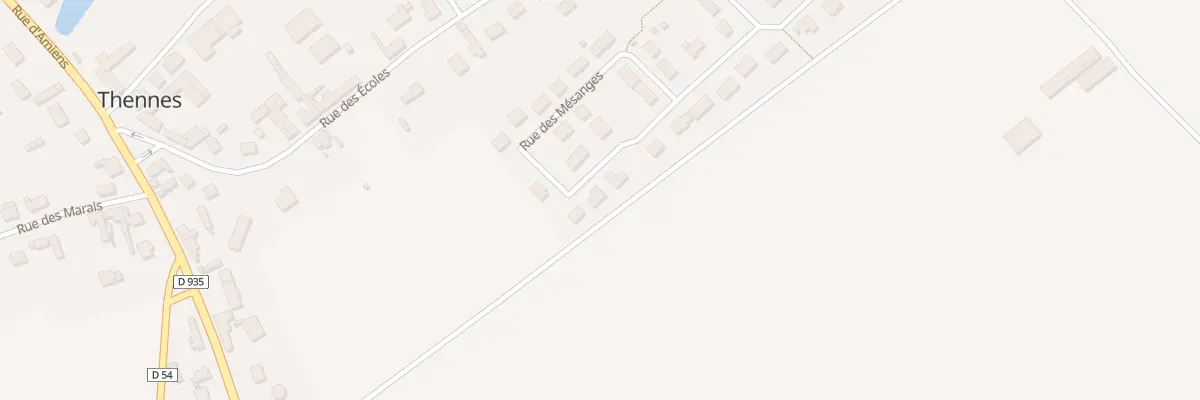 Plan du 25 Rue des Mésanges à Thennes
