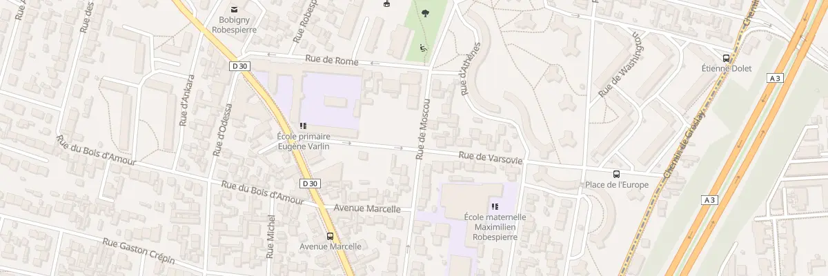 Plan du 33 Rue de Moscou à Bobigny