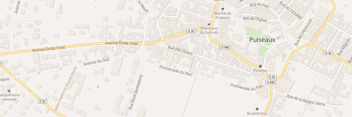 Plan du 16 Rue des Viviers à Puiseaux
