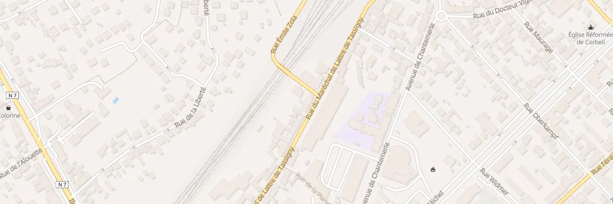 Plan du 10 Rue Mar de Lattre de Tassigny à Corbeil-Essonnes