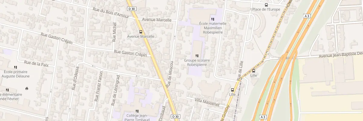 Plan du 16 Rue de Moscou à Bobigny