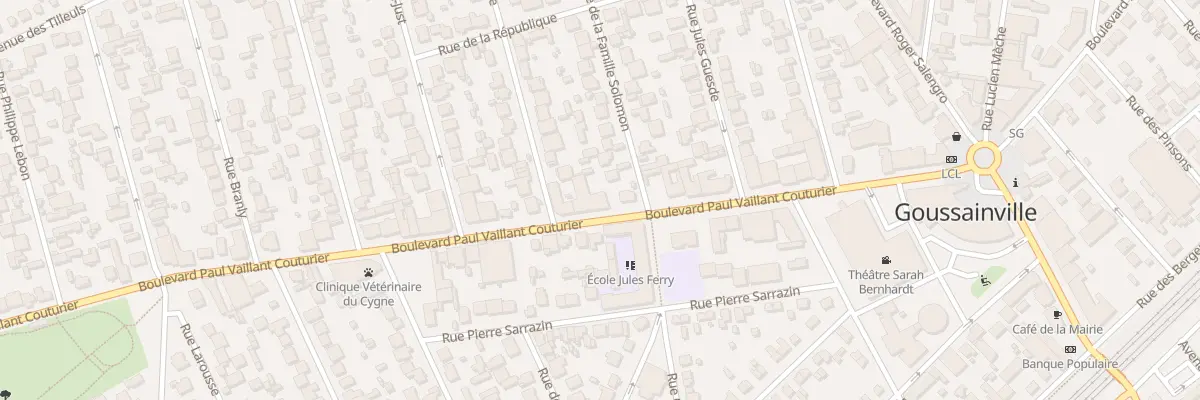 Plan du 93 Bd P Vaillant Couturier à Goussainville