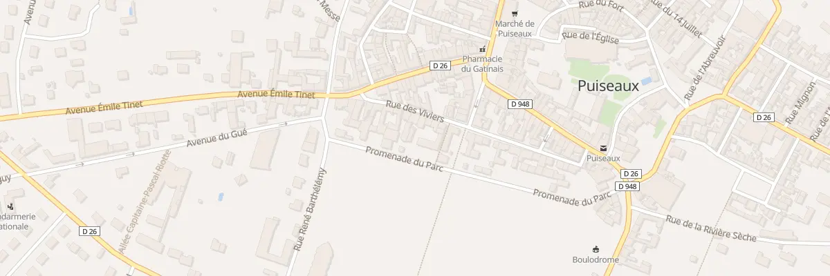 Plan du 20 Rue des Viviers à Puiseaux