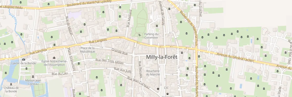 Plan du 42 Rue Langlois à Milly-la-Forêt
