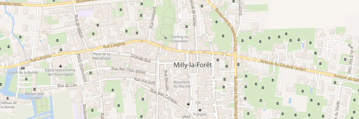 Plan du 43 Rue Grande Rue à Milly-la-Forêt