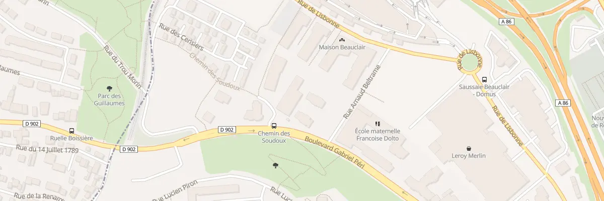 Plan du 180 Bd Gabriel Péri à Rosny-sous-Bois