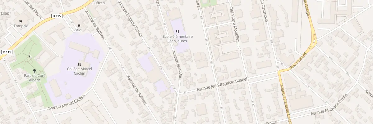 Plan du 21 Av Jean-bart au Blanc-Mesnil