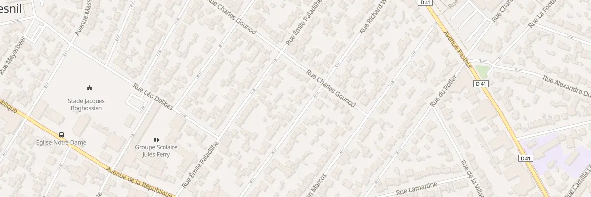 Plan du 41 Rue Richard Wagner au Blanc-Mesnil