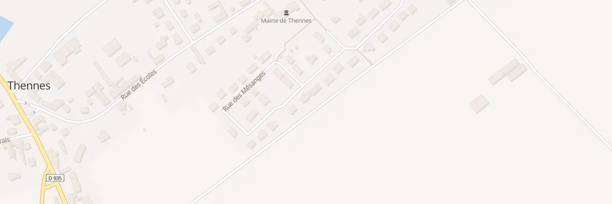 Plan du 19 Rue des Mésanges à Thennes