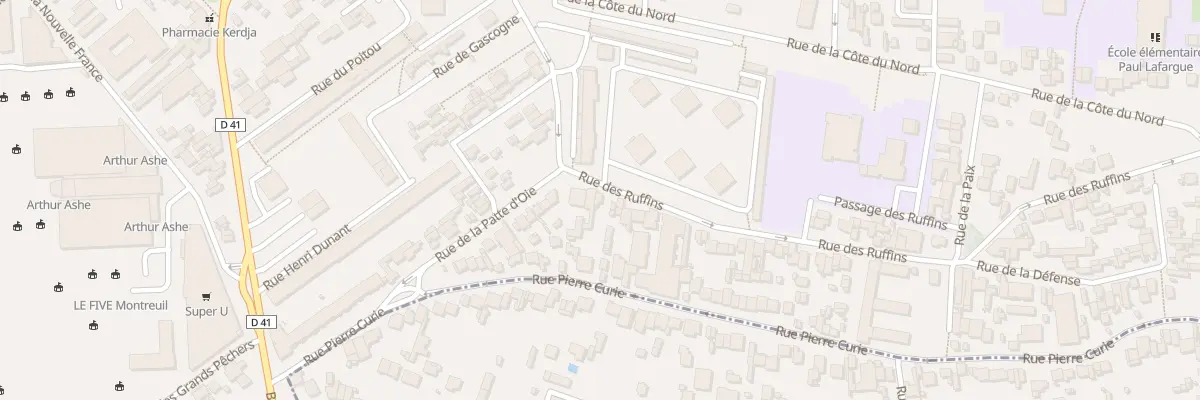 Plan du 70 Rue des Ruffins à Montreuil