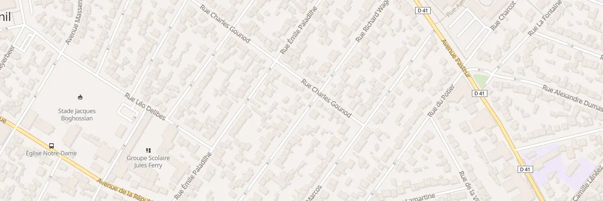 Plan du 45 Rue Richard Wagner au Blanc-Mesnil