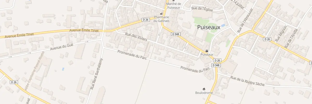 Plan du 30 Rue des Viviers à Puiseaux