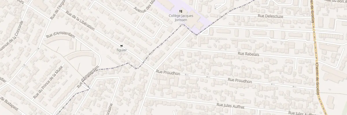 Plan du 94 Rue Robespierre à Bobigny