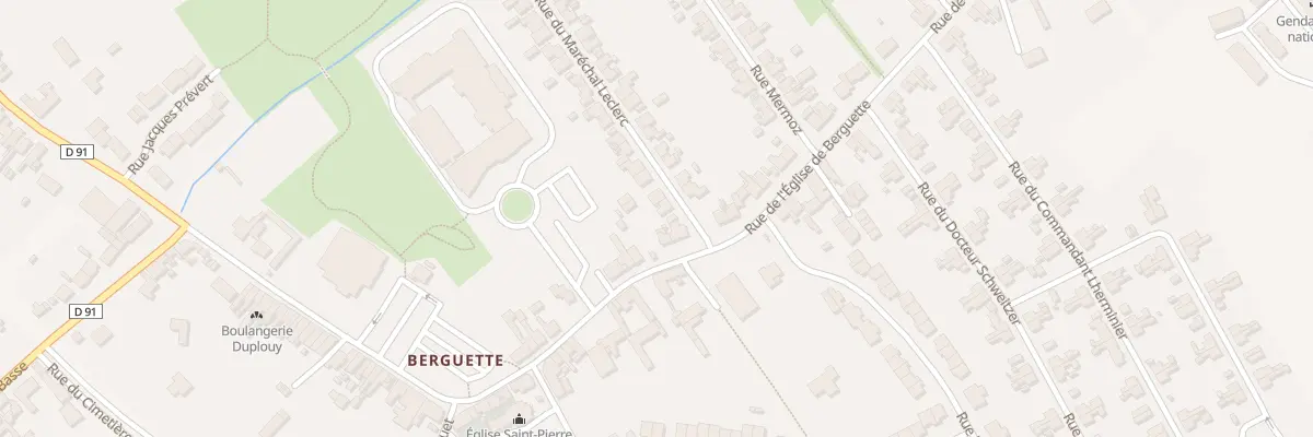 Plan du 1 Rue du Marechal Leclerc à Isbergues