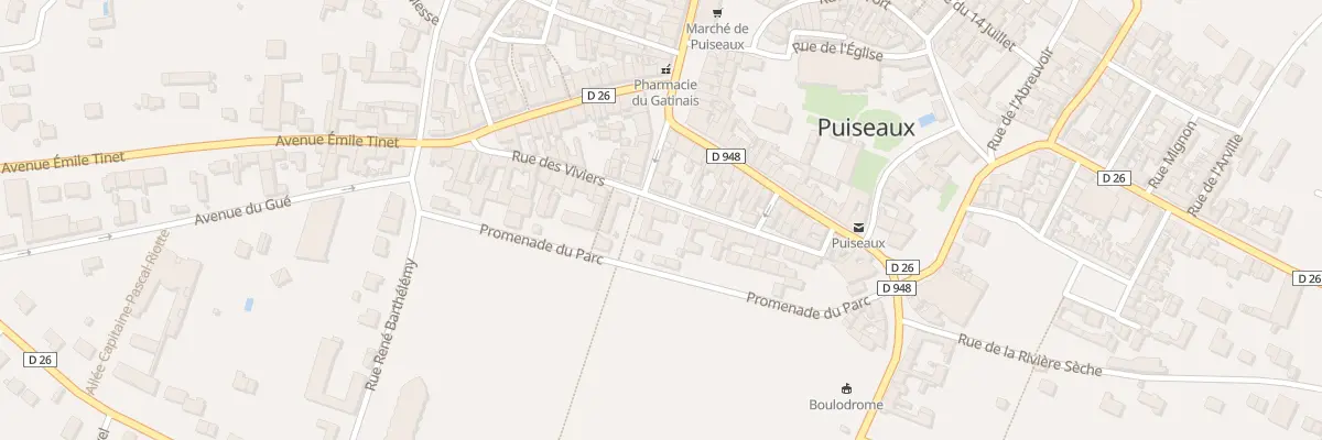 Plan du 32 Rue des Viviers à Puiseaux