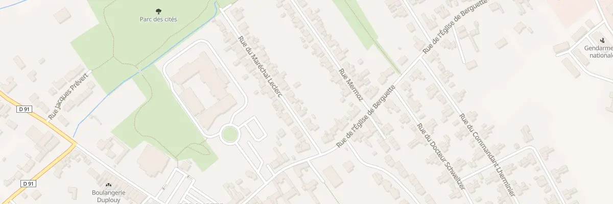 Plan du 8 Rue du Marechal Leclerc à Isbergues