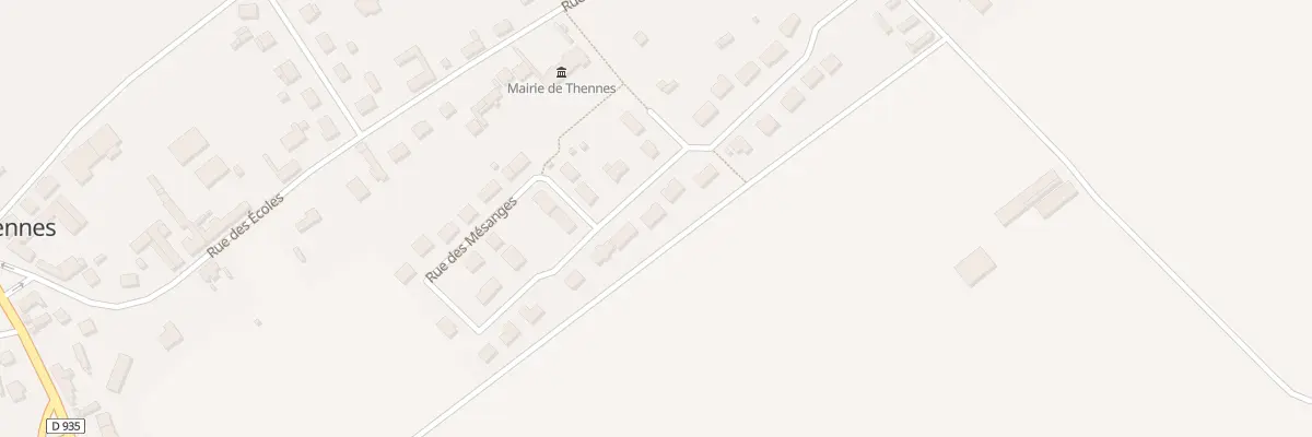 Plan du 15 Rue des Mésanges à Thennes