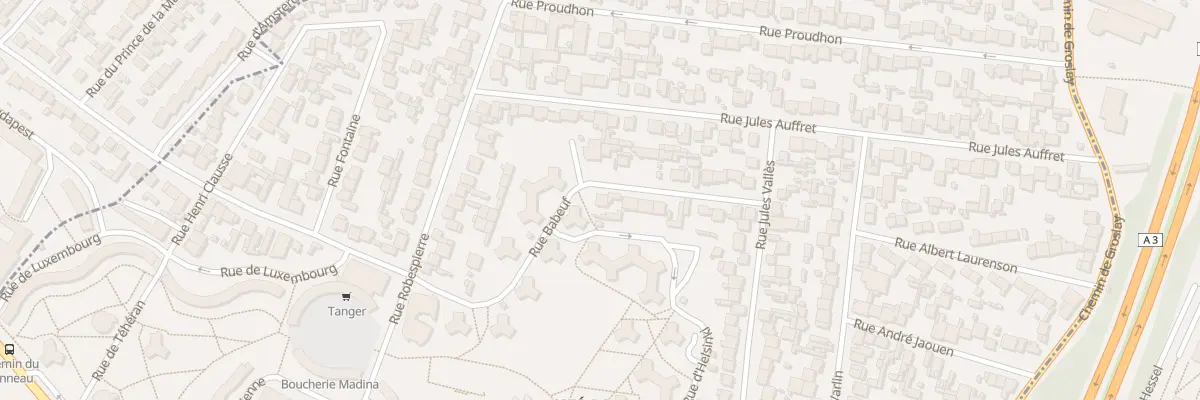 Plan du 21 Rue Babeuf à Bobigny