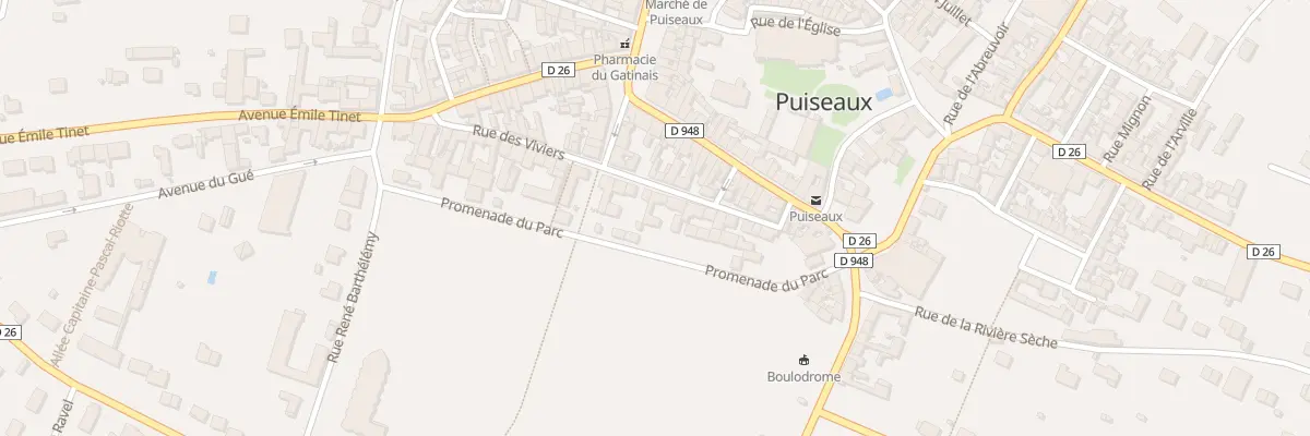 Plan du 34 Rue des Viviers à Puiseaux