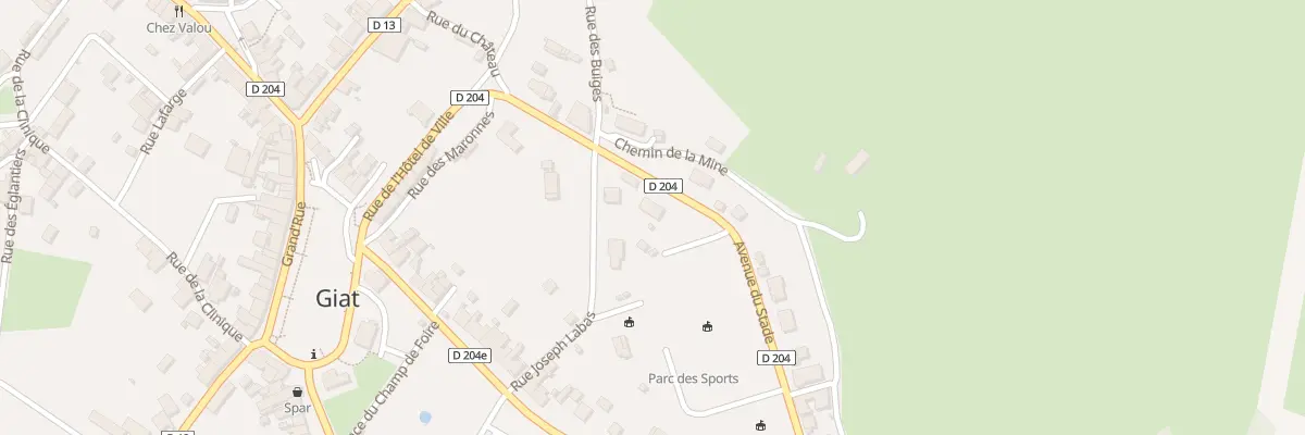 Plan du 6 Av du Stade à Giat