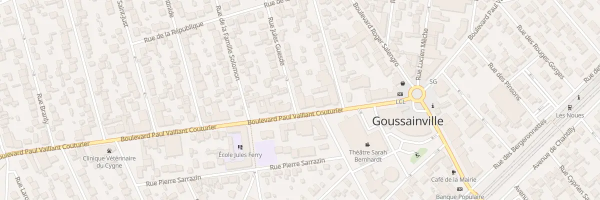 Plan du 105 Bd P Vaillant Couturier à Goussainville