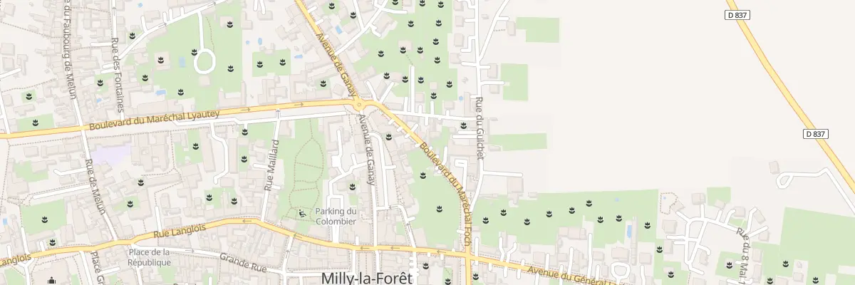 Plan du 7 Bd du Mal Foch à Milly-la-Forêt