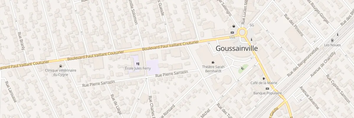 Plan du 76 Bd P Vaillant Couturier à Goussainville