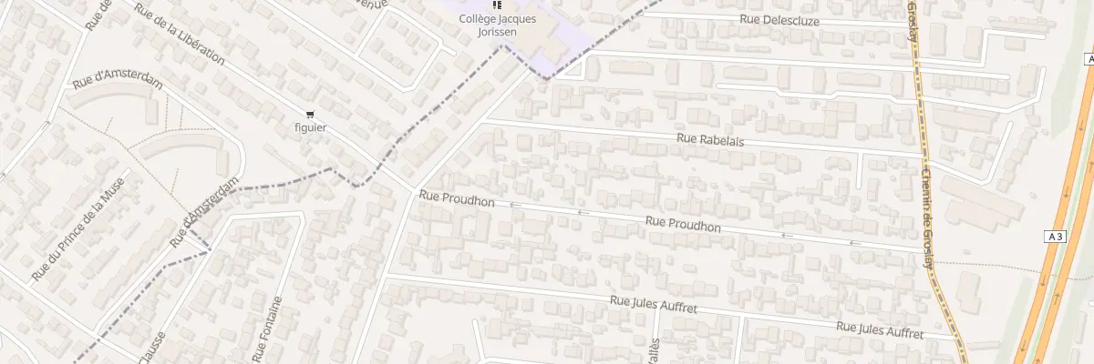 Plan du 17 Rue Proudhon à Bobigny