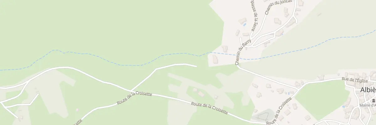 Plan de Che du Barry à Albières