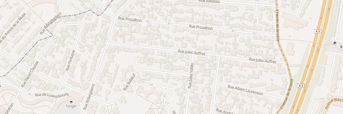Plan du 34 Rue Jules Auffret à Bobigny