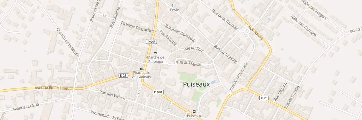 Plan du 1 Rue de l’Eglise à Puiseaux