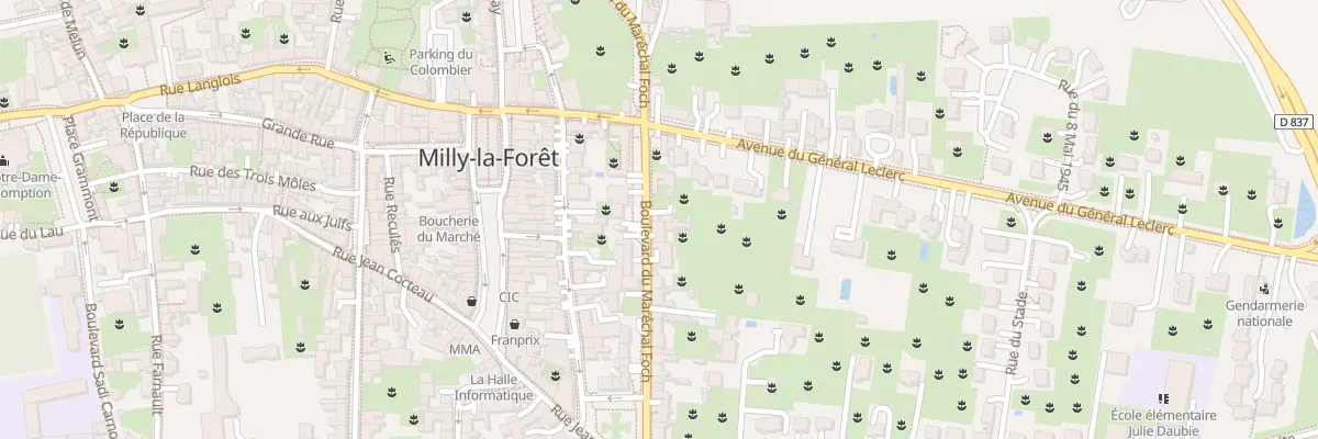 Plan du 19 Bd du Mal Foch à Milly-la-Forêt