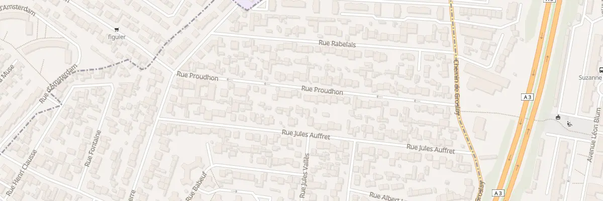 Plan du 40 Rue Proudhon à Bobigny