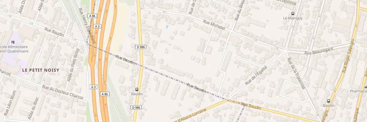 Plan du 85 Rue Baudin à Bondy