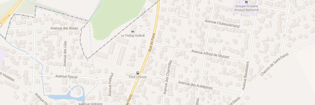 Plan du 166 Rue de Paris au Thillay