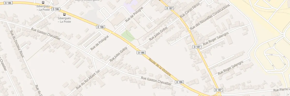 Plan du 23 Rue Jules Grévy à Isbergues