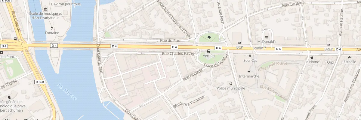 Plan du 6 All du Pont Olin à Joinville-le-Pont