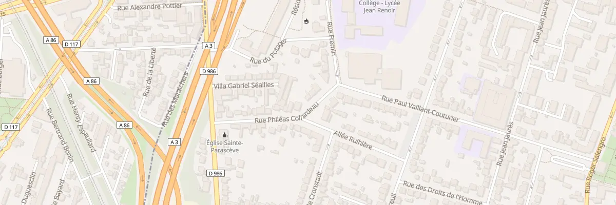 Plan du 21 Rue Philéas Collardeau à Bondy