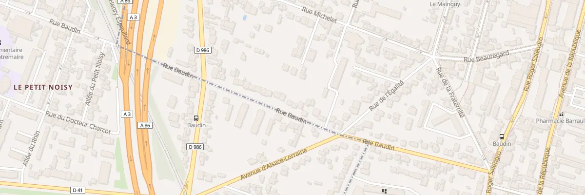 Plan du 95 Rue Baudin à Bondy