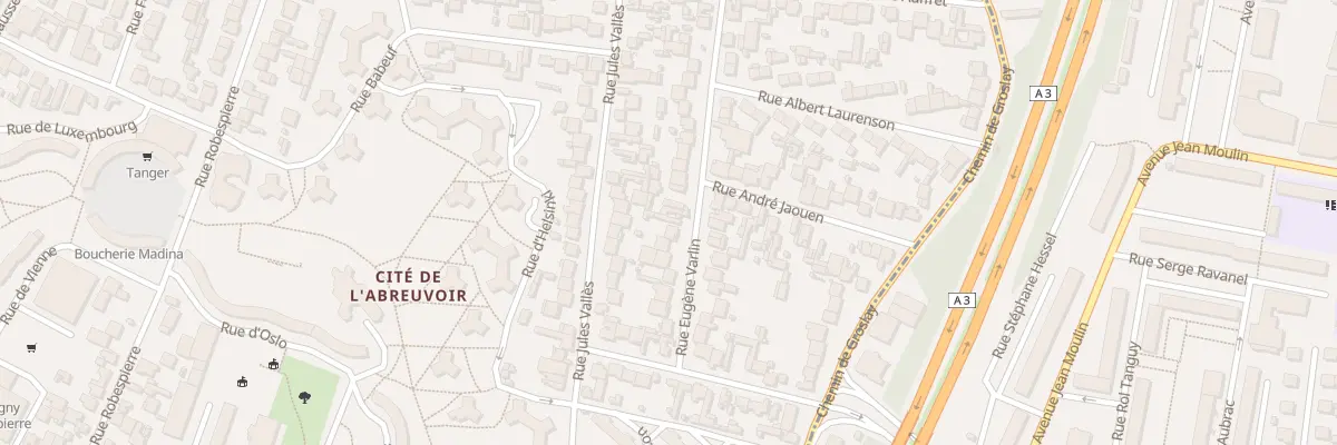 Plan du 36 Rue Eugene Varlin à Bobigny