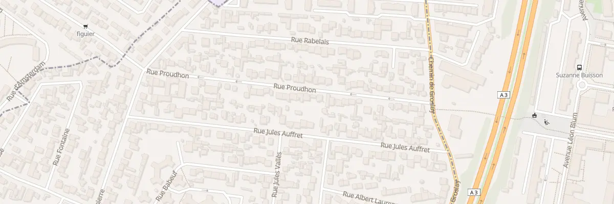 Plan du 50 Rue Proudhon à Bobigny