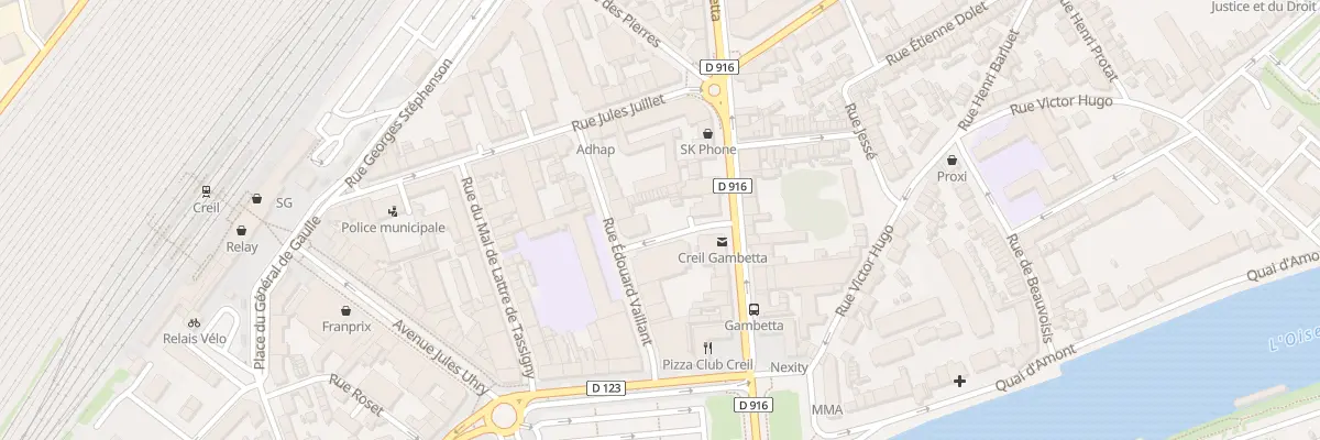 Plan du 12B Rue Edouard Vaillant à Creil