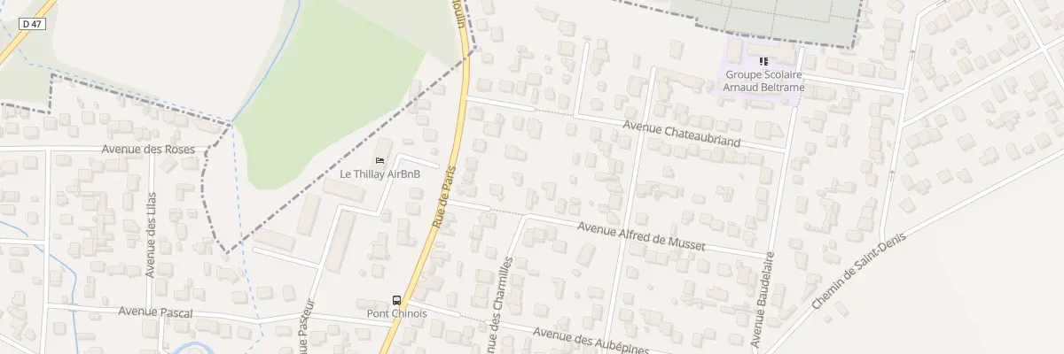 Plan du 7 Av Alfred de Musset au Thillay