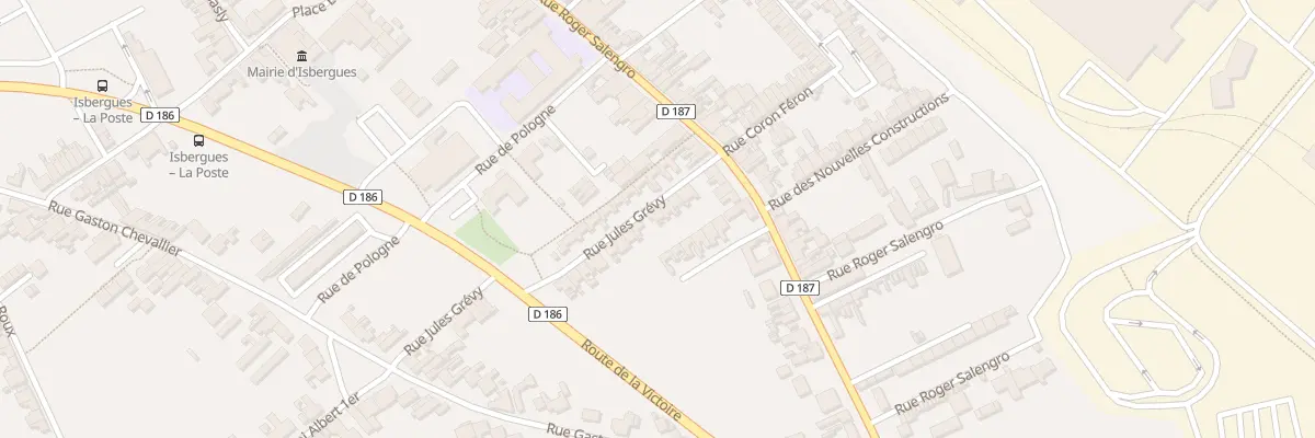 Plan du 7 Rue Jules Grévy à Isbergues