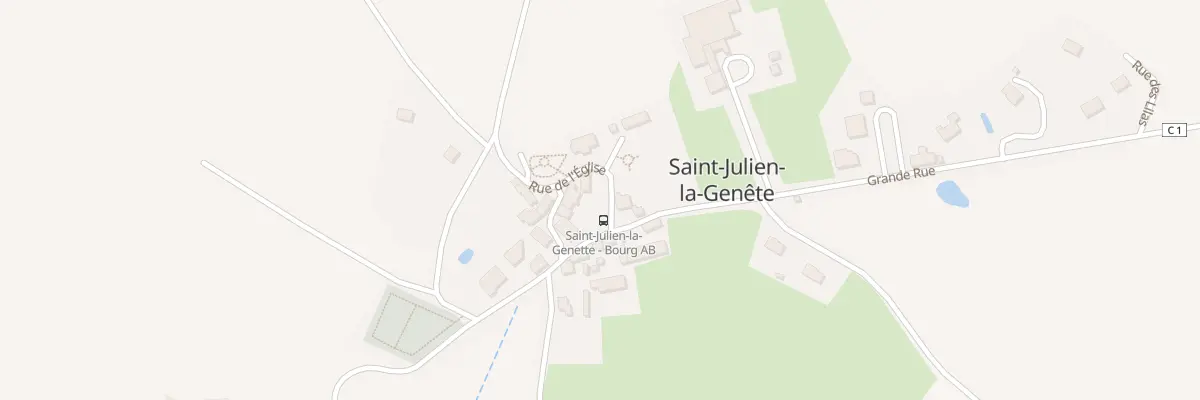 Plan du 1 Rue de l’Eglise à Saint-Julien-la-Genête